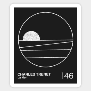 Charles Trenet / Minimalist Graphic Fan Artwork Design Sticker